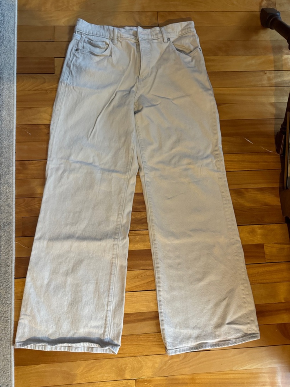 LOFT Wide-Leg Pants in Light Beige